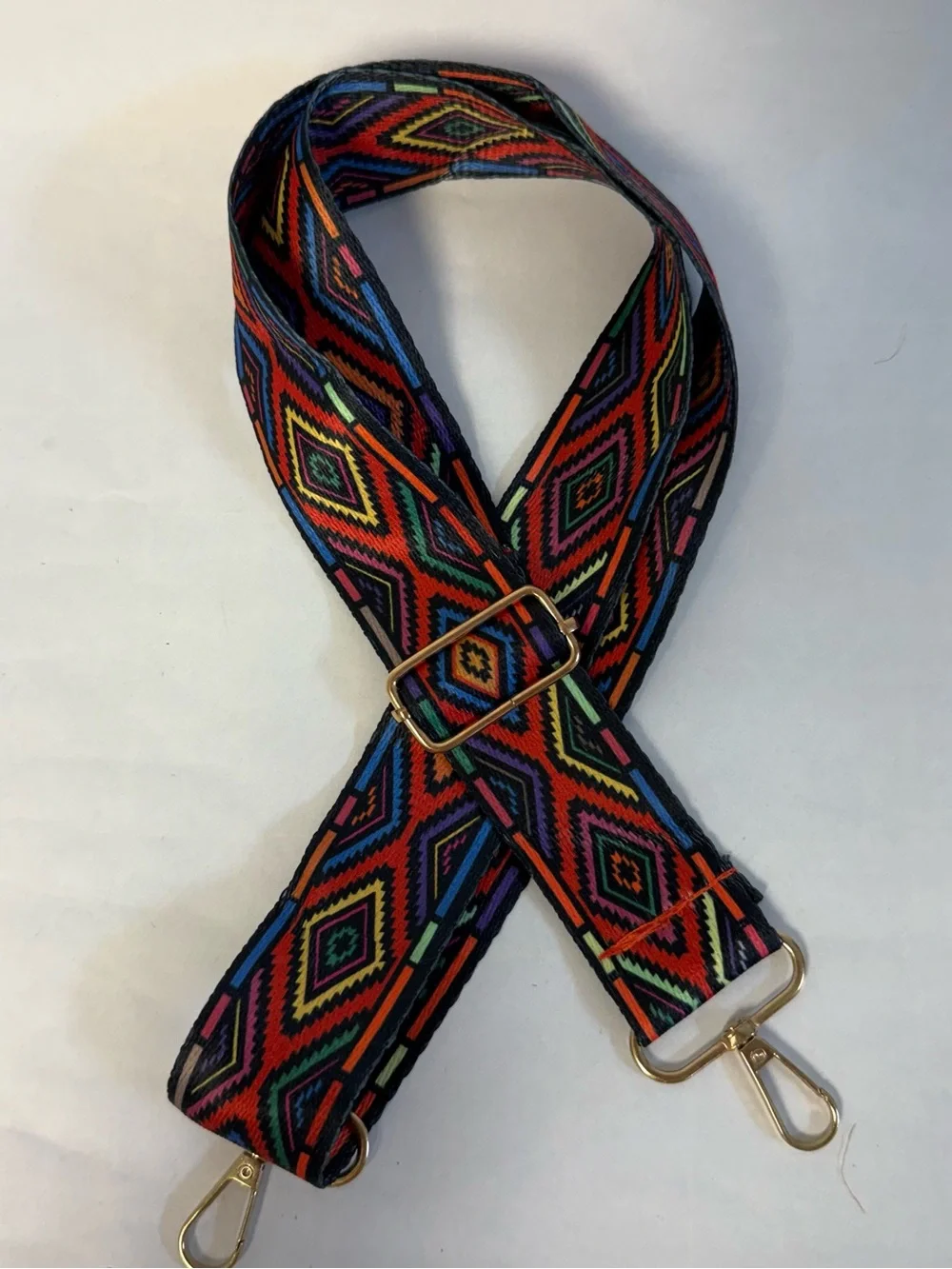 MULTICOLOR Geometric Adjustable Bag Strap NWOT